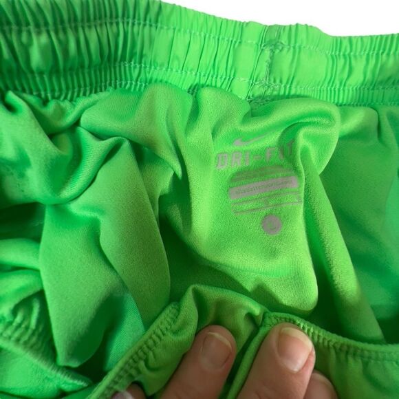 Nike Neon Green Yellow Athletic Running Shorts large - Picture 11 of 12